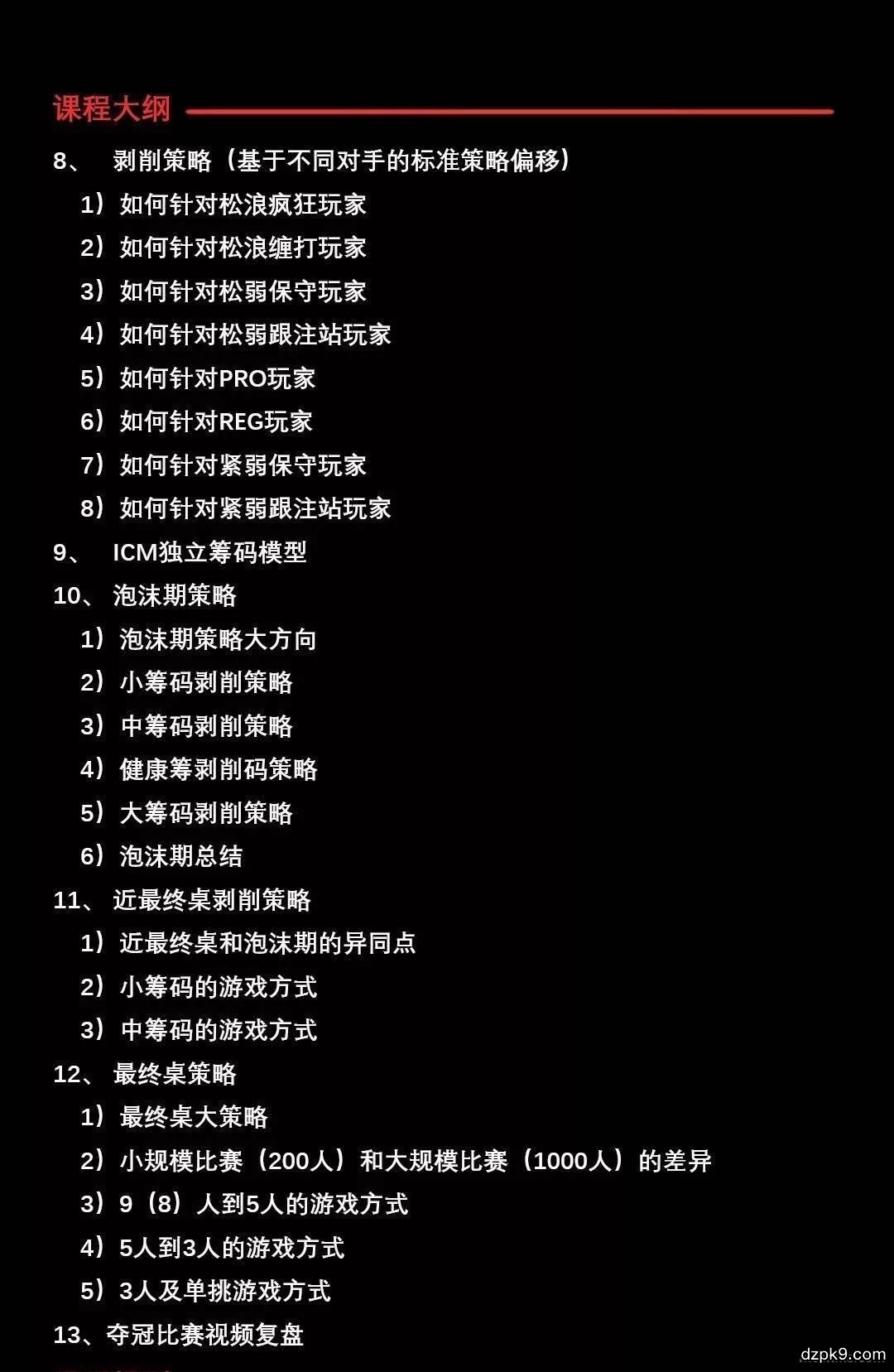 德州扑克锦标赛培训视频