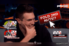 翻牌中天顺却因Hellmuth全下而弃牌